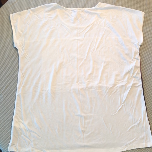 YEST BUUR XL TOP SEQUINNED FRONT PANEL FLORAL ORANGE-WINE ON CREAM & BLACK #359 - Picture 2 of 13